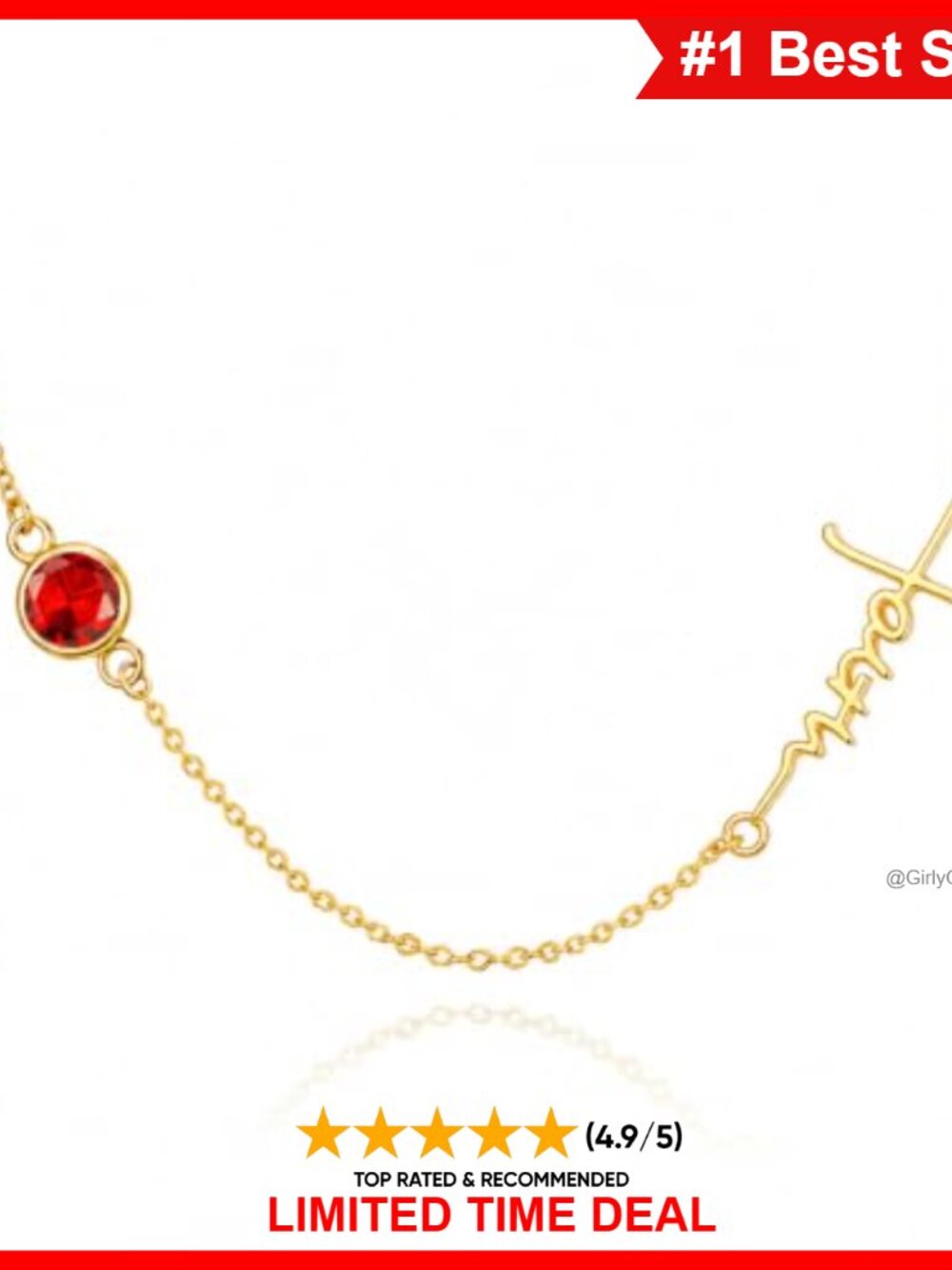 14K Gold Plated Sideways Faith Cross Choker Necklace Cubic Zirconia